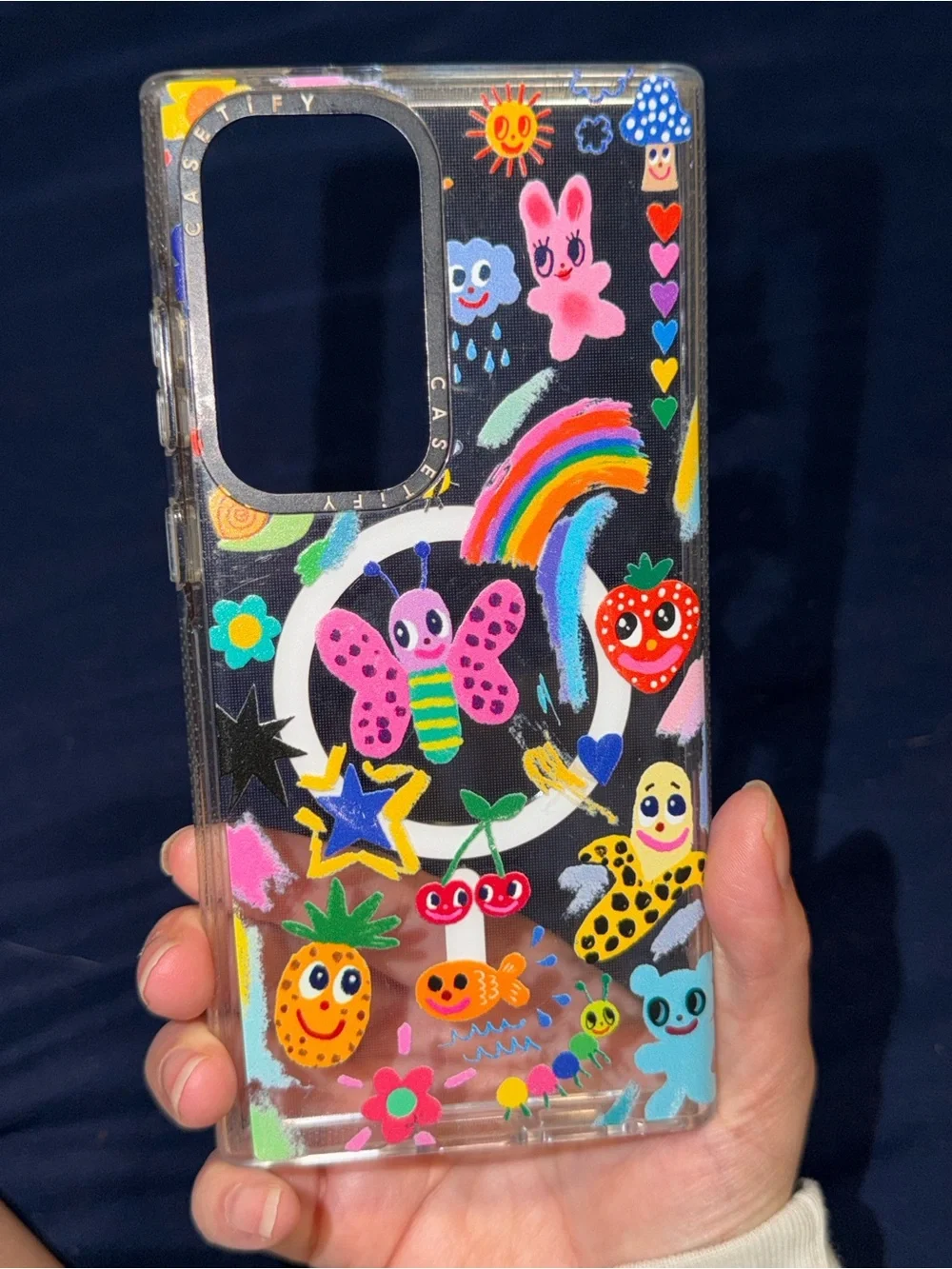 Samsung S23 ultra MagSafe case CASETiFY Clear Colorful Sticker